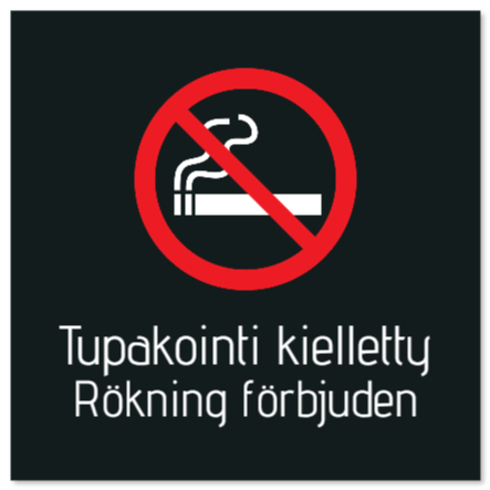 tupakointi kielletty kyltti kuin Tarrat