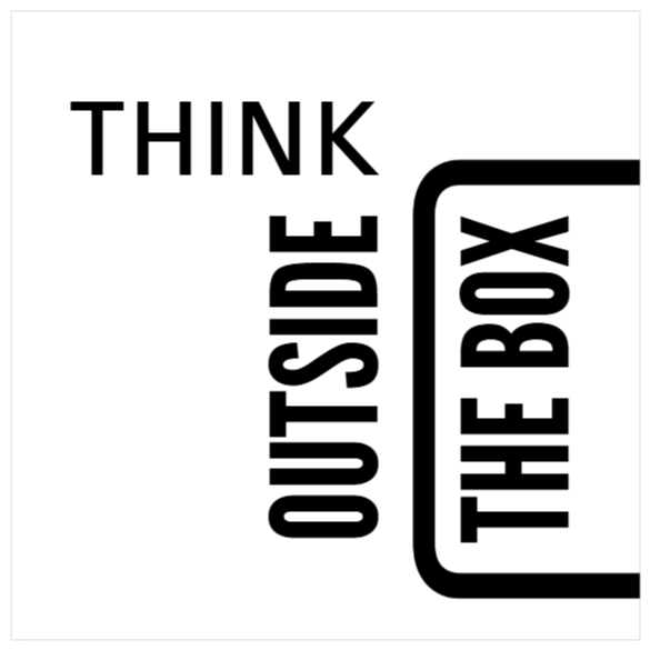 Seinätarra lainauksella – Think outside the box